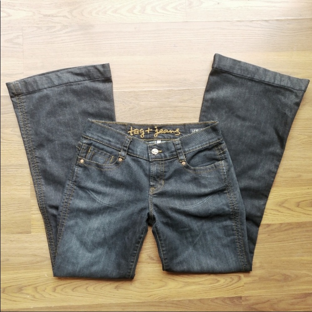 NWOT dark wash flares